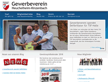 Tablet Screenshot of gewerbeverein-heuchelheim.de